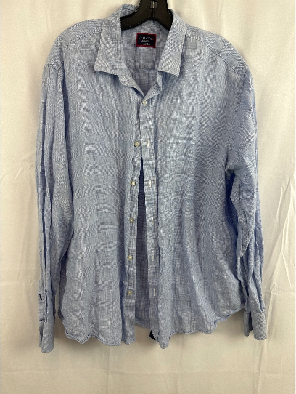 UNTUCKit XX-Large Wrinkle Resistant 100% Linen Button-Up Men